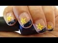 Simple Blue French Nail Art Design Tutorial