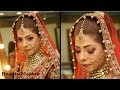 Indian Bridal Makeup - Red And Gold Royal look - Complete Hair And Makeup