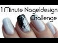 [Challenge] Naildesign in 1 Minute! "Black &amp; White"