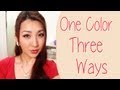 Minimal Product Makeup Tutorial [One Color Three Ways]