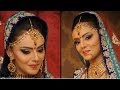 Indian Bridal Makeup Blue and Green Eyes with Touch of Gold