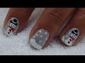 Nail Art Tutorial For Beginners - Love You Snowman