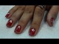 Glitter Flower Nail Art Tutorial