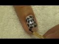 Black Leopard Spots Nail Art Design