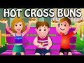 Hot Cross Buns Nursery Rhyme With Lyrics - Cartoon Animation Rhymes &amp; Songs for Children