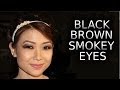 Black and Brown Smokey Eye Makeup