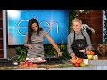 Ellen Cooks with Padma Lakshmi