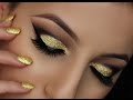 Gold Glitter Cut Crease Smokey Eye - Makeup Tutorial